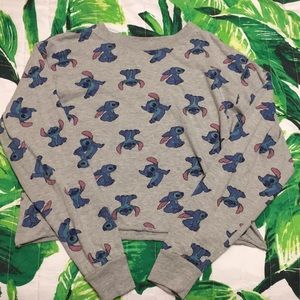 DISNEY Stitch Long Sleeve Crop Top, Size XS